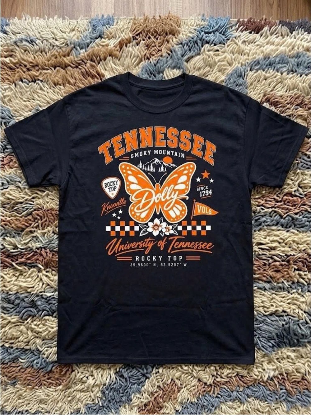 Vintage Black Dolly Tennessee Volunteers Graphic Tee